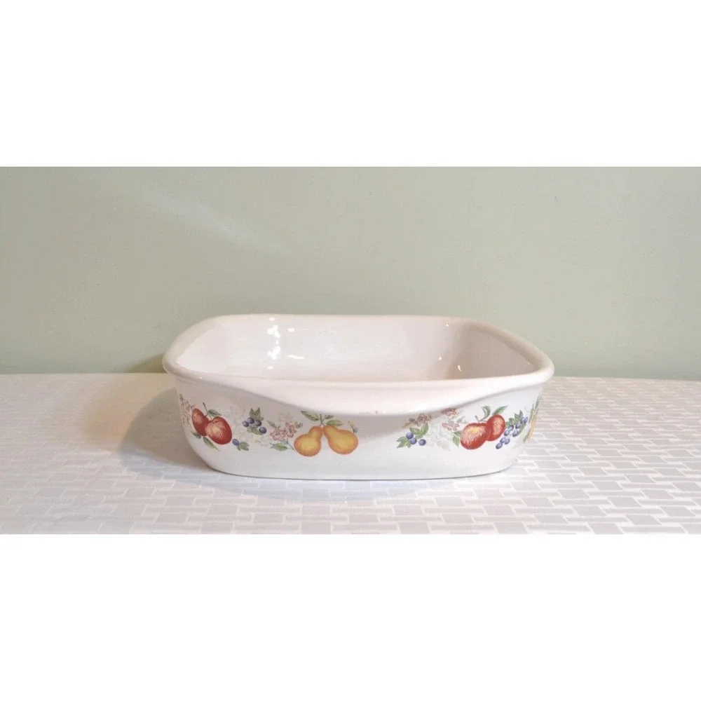 Corelle Coordinates Chutney Fruits 9x13 Stoneware Casserole Lasagna Baking Dish